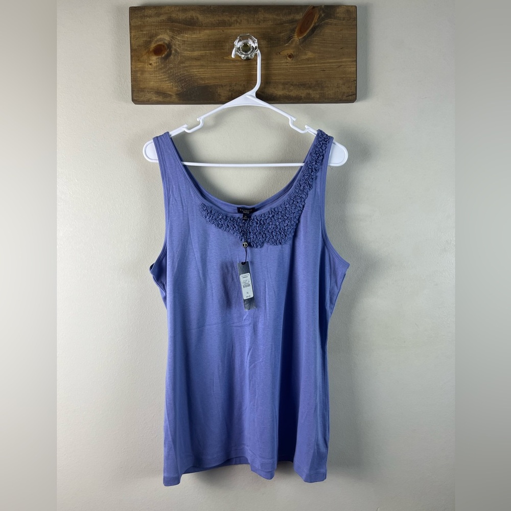 Talbots NWT blue tank top size XL